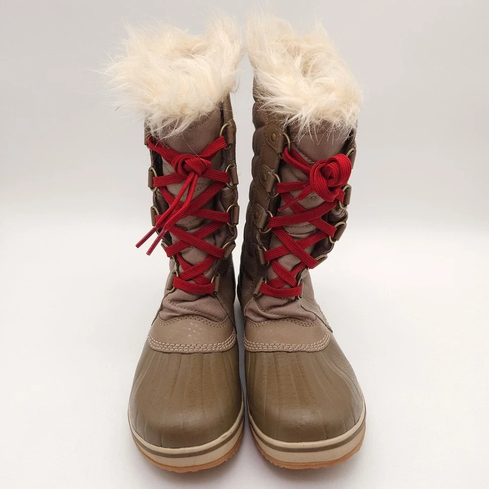 Sorel (Women's 7) Brown Tofino II Waterproof Winter Snow Rain Boots Faux Fur‎